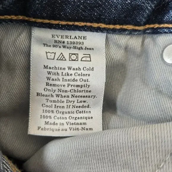 Everlane The 90s Way High Jeans Size 26L NWT - Picture 9 of 9